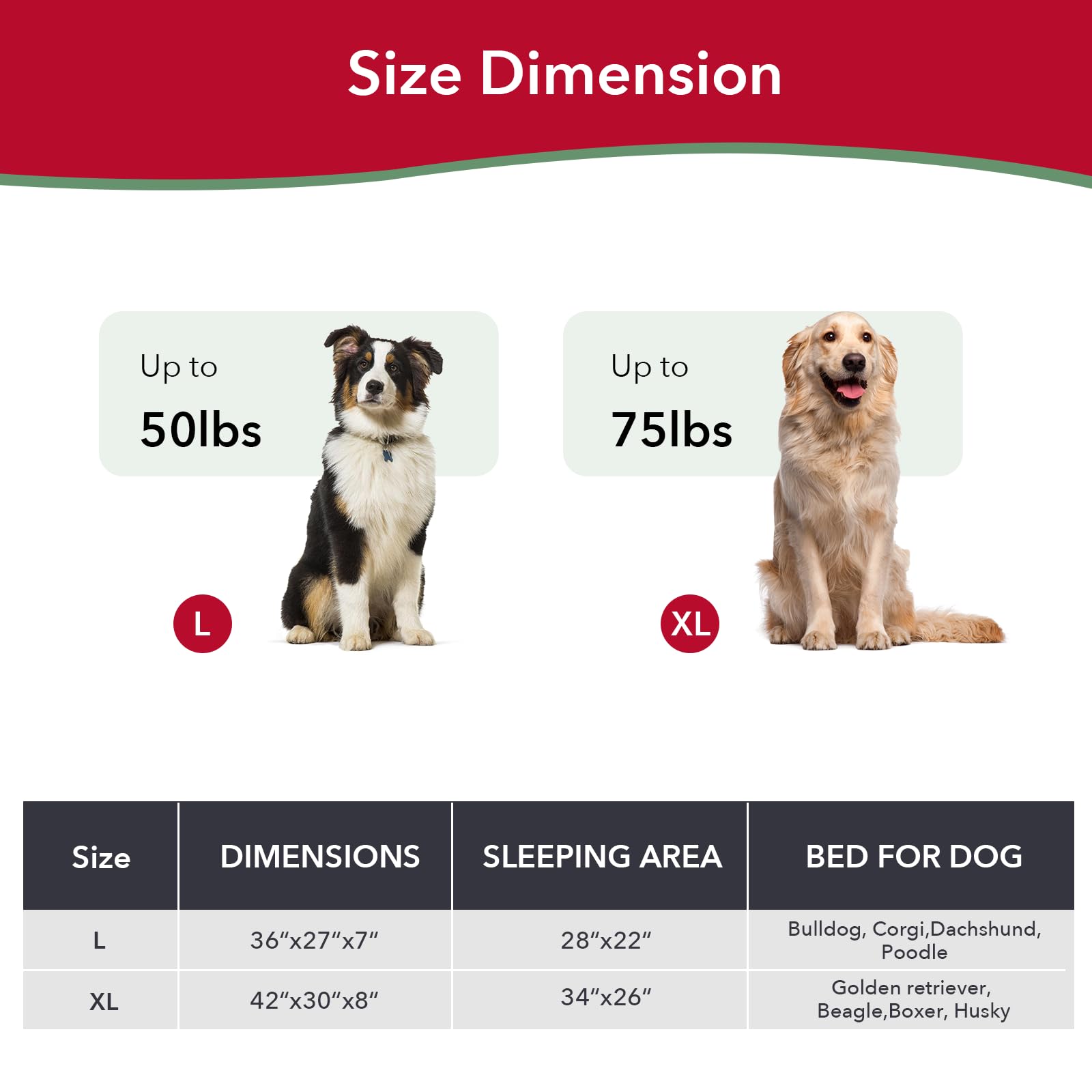 MEKIY XL dog bed non-slip-bottom keeps bed stable on hardwood floors.
