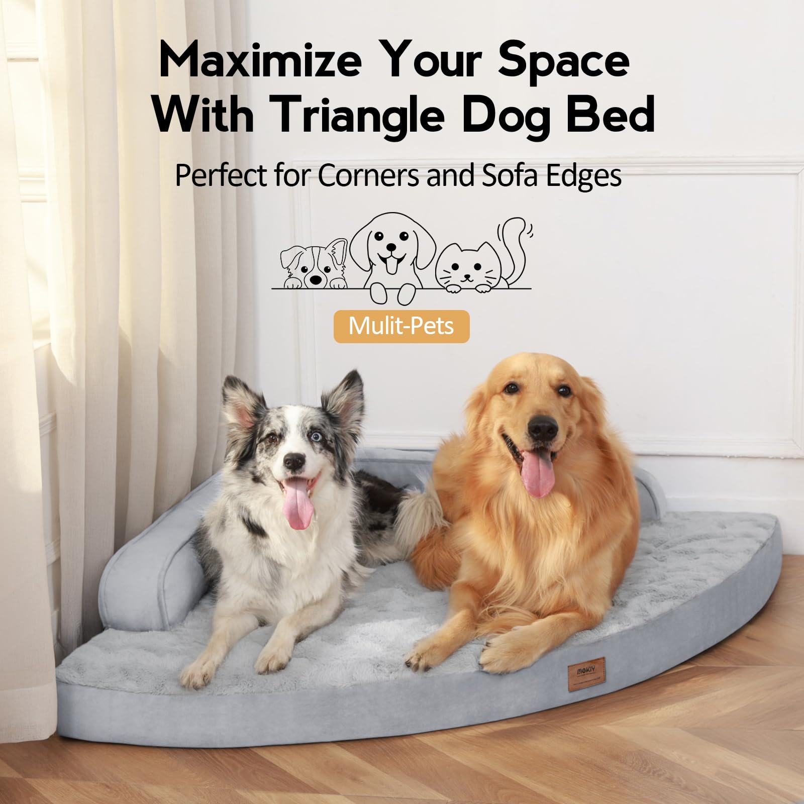 MEKIY non-slip bottom helps keep the bed in place during active play.