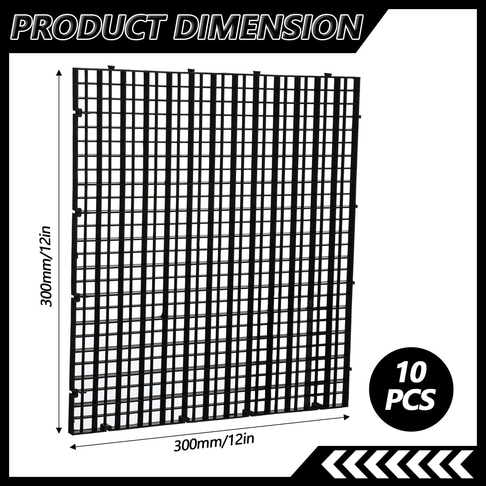 mekueeex aquarium divider boards-10-piece shows modular plan for flexible tank partitioning.