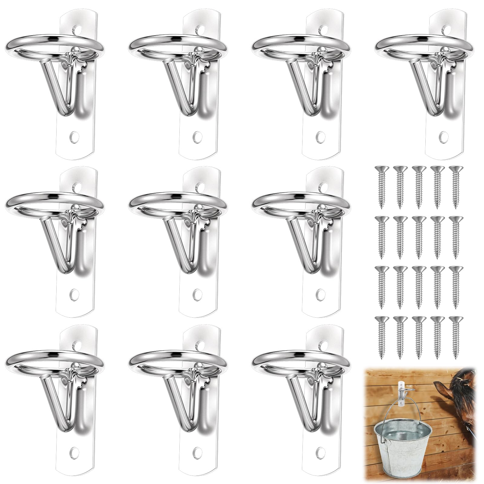 mekueeex bucket hook hanger on wall mounted stable for easy water access