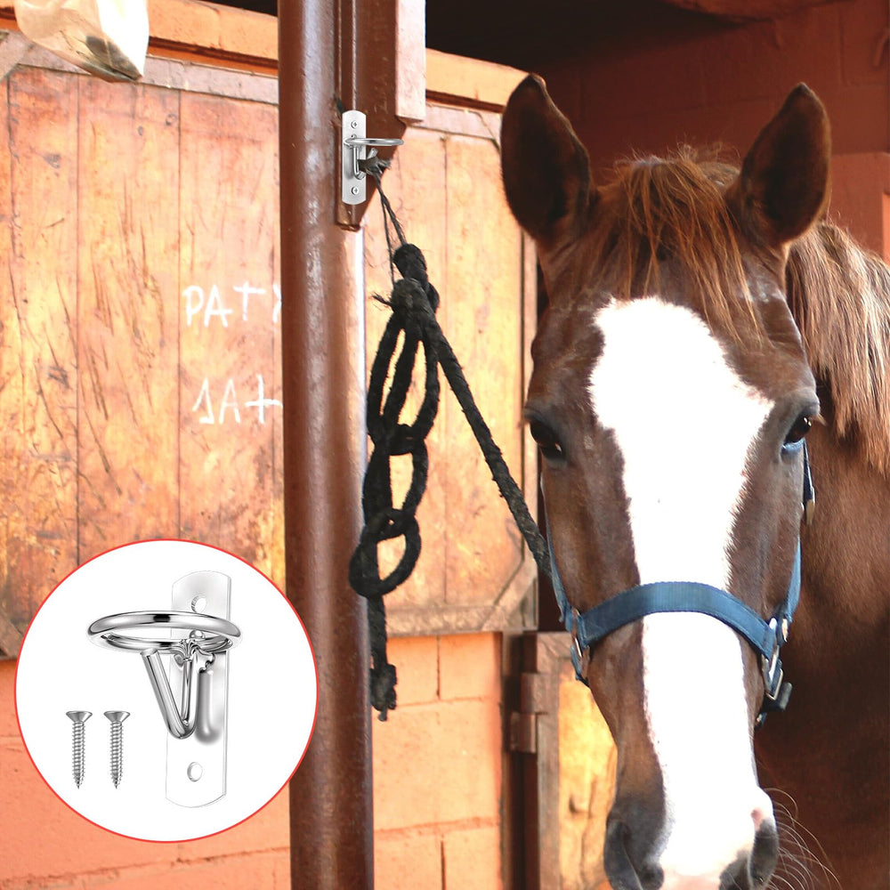 mekueeex silver stable accessory hooks blend with any stall setup