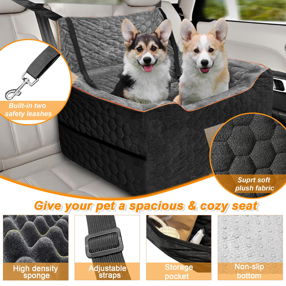 melafa365 dog car seat back-seat compatibility for cars and trunks
