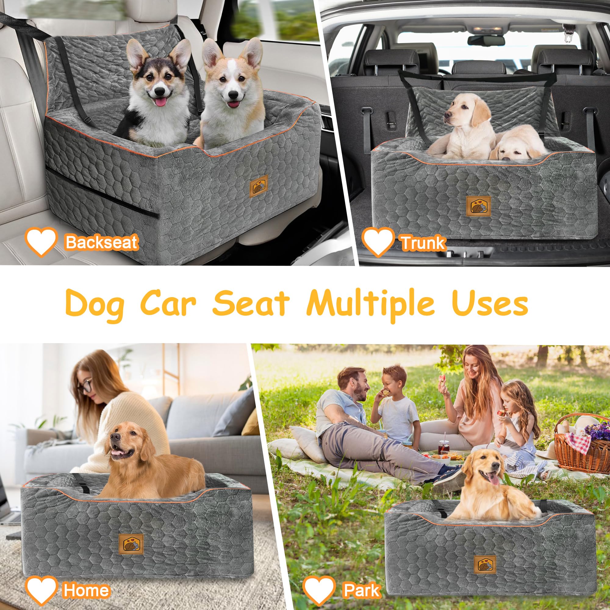 Melafa365 dog car seat doubles as a travel bed and sofa cushion