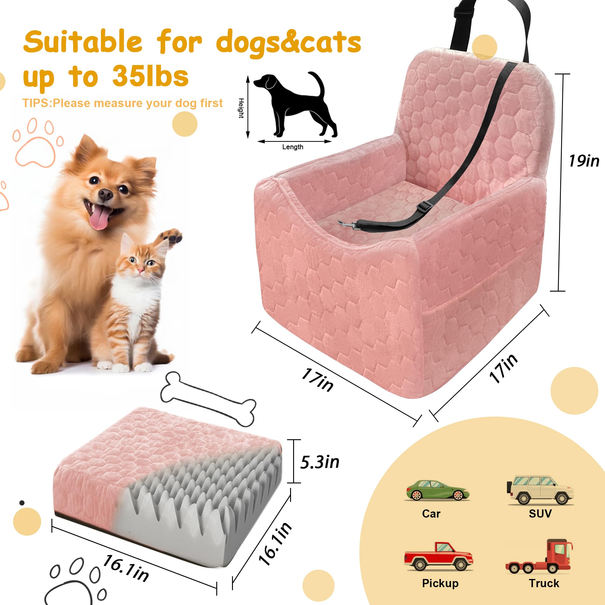 melafa365 memory foam booster seat by the window enhances view for happier car trips.