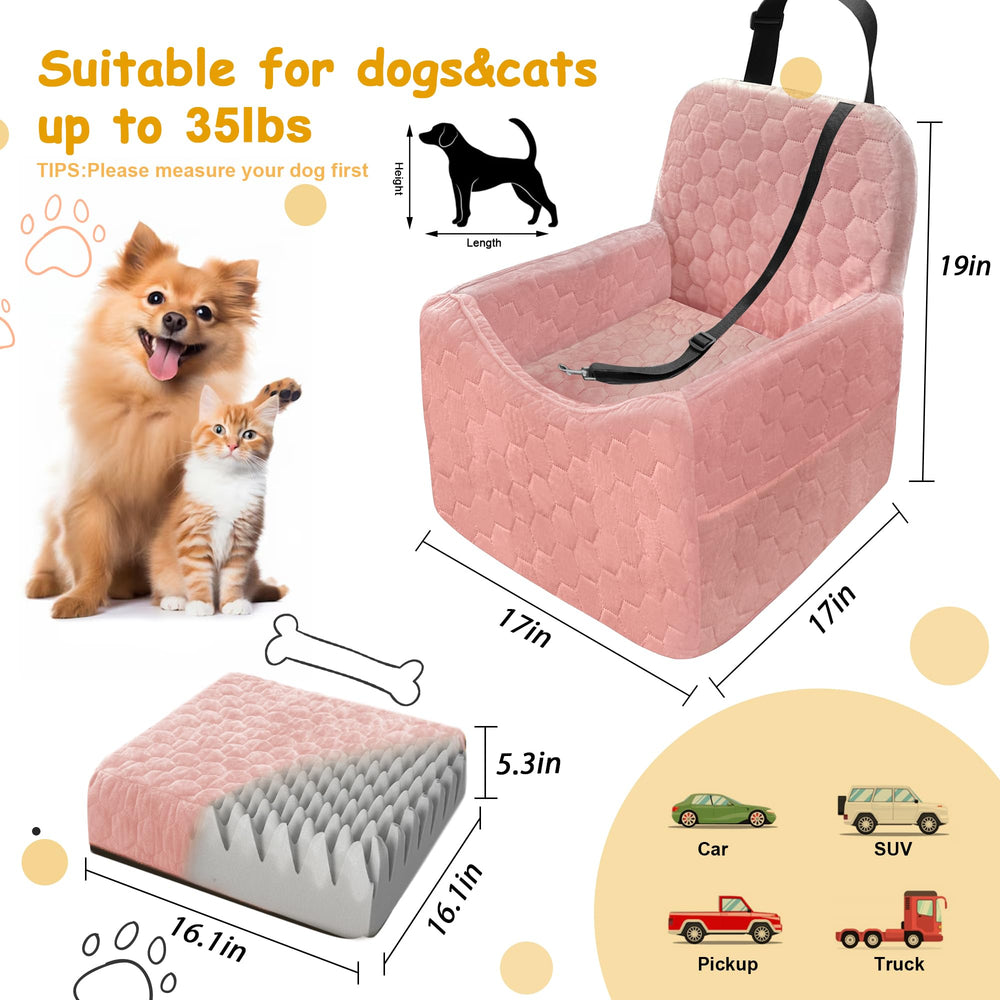 melafa365 memory foam booster seat by the window enhances view for happier car trips.