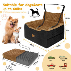 melafa365 dog car seat plush cushion delivers cozy comfort on long trips.