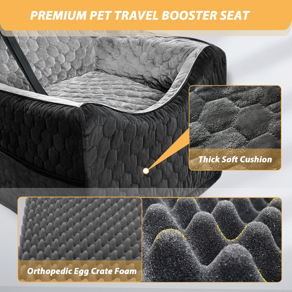 melafa365 dog car seat secure-design prevents shifting for safer, steadier journeys