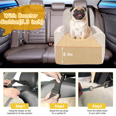 melafa365 dog car seat-secure-leash includes built-in leash for safety