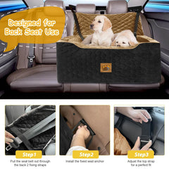 melafa365 dog car seat side pockets keep snacks and toys within reach.
