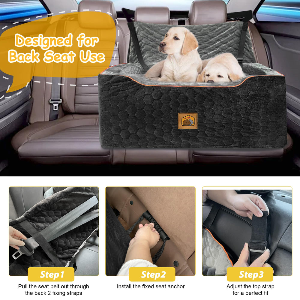 melafa365 dog car seat side pockets keep toys and snacks handy