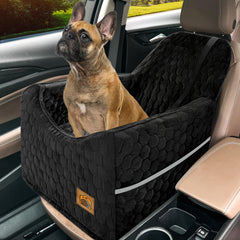 Melafa365 dog car seat in crystal velvet fabric offers plush comfort for road trips.