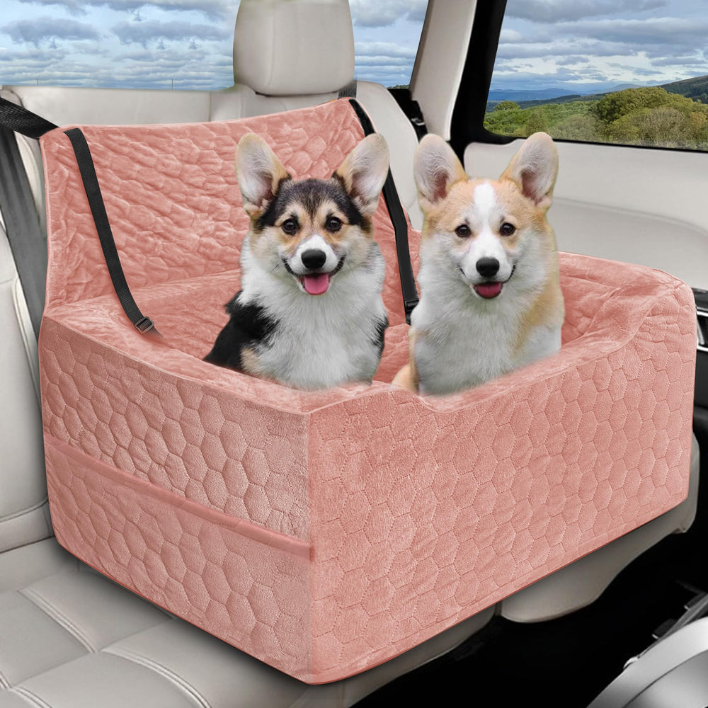 melafa365 dog car seat soft-cushion shows plush velvet for comfortable rides