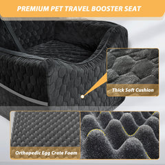 Melafa365 dog car seat uses top and bottom fixings to prevent shifting during travel.