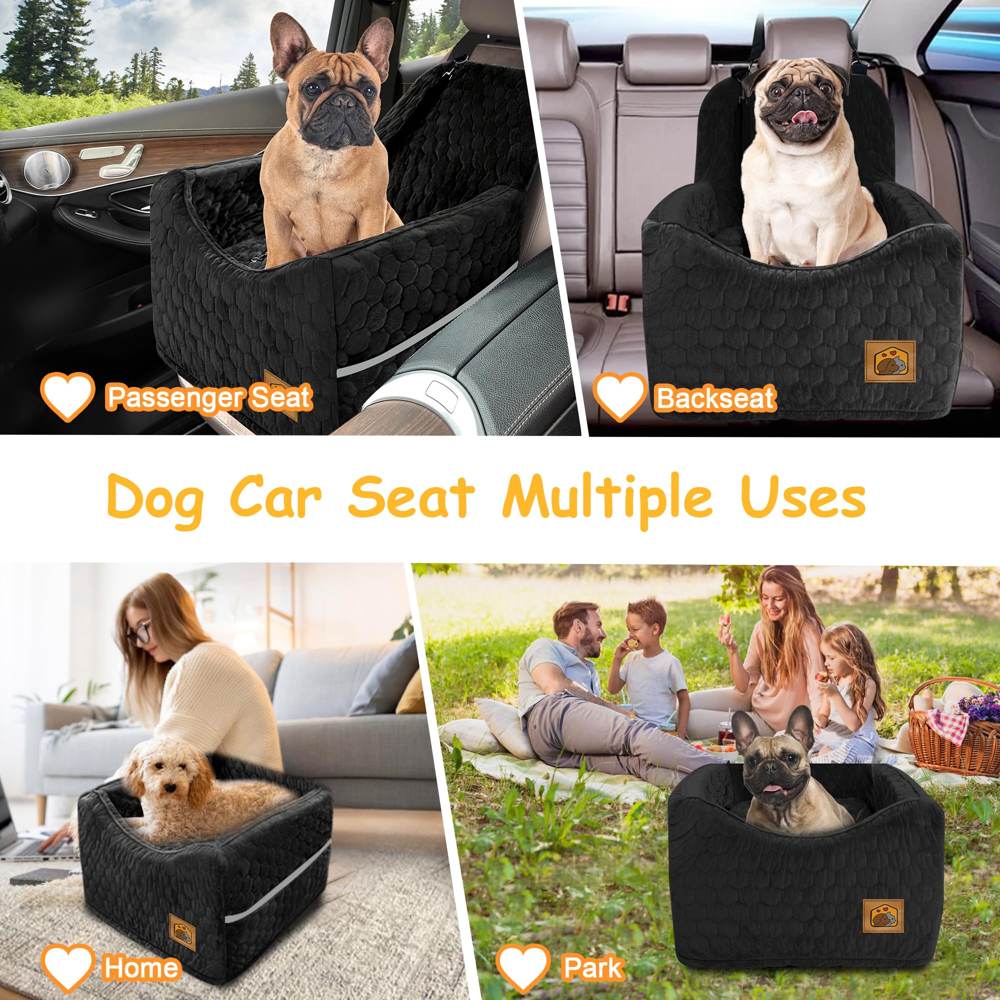Melafa365 dog car seat cover is removable and washable for easy cleaning.