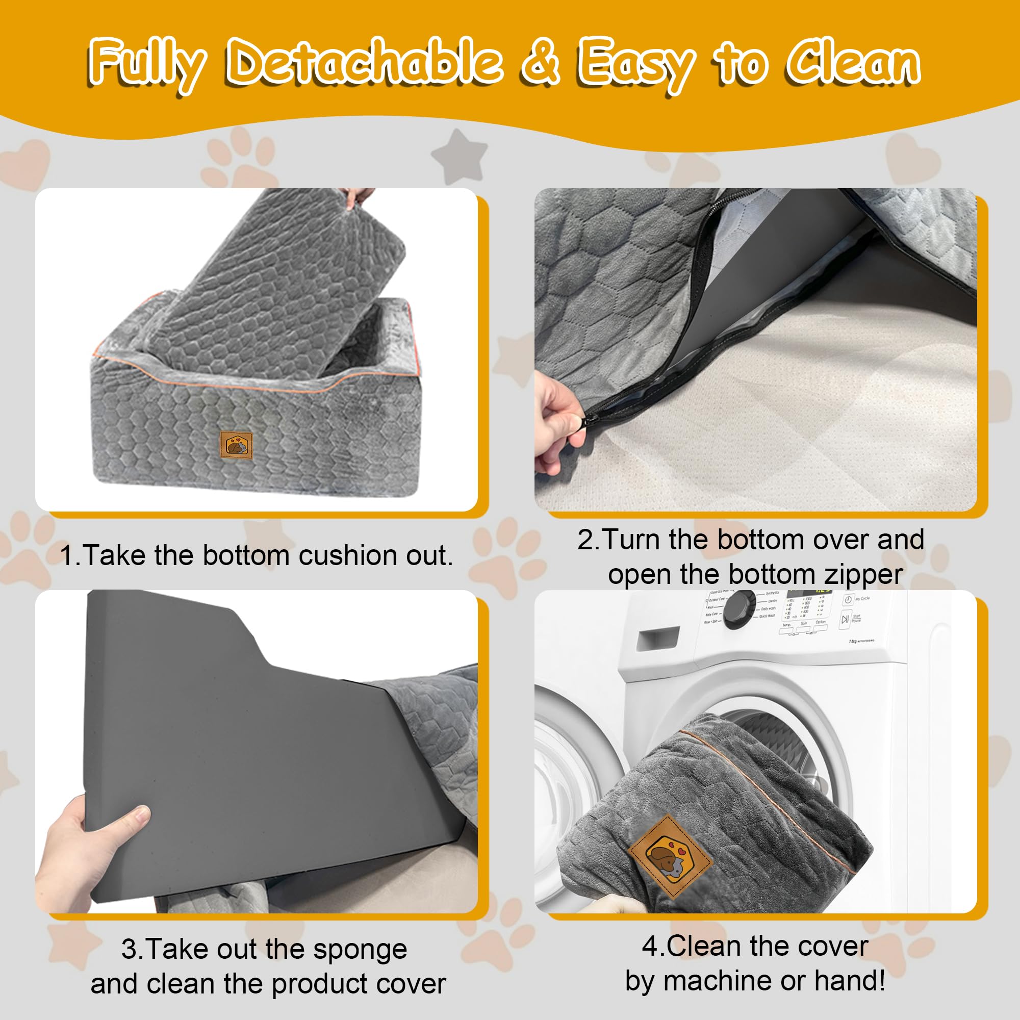 Melafa365 dog car seat washable material for easy cleaning
