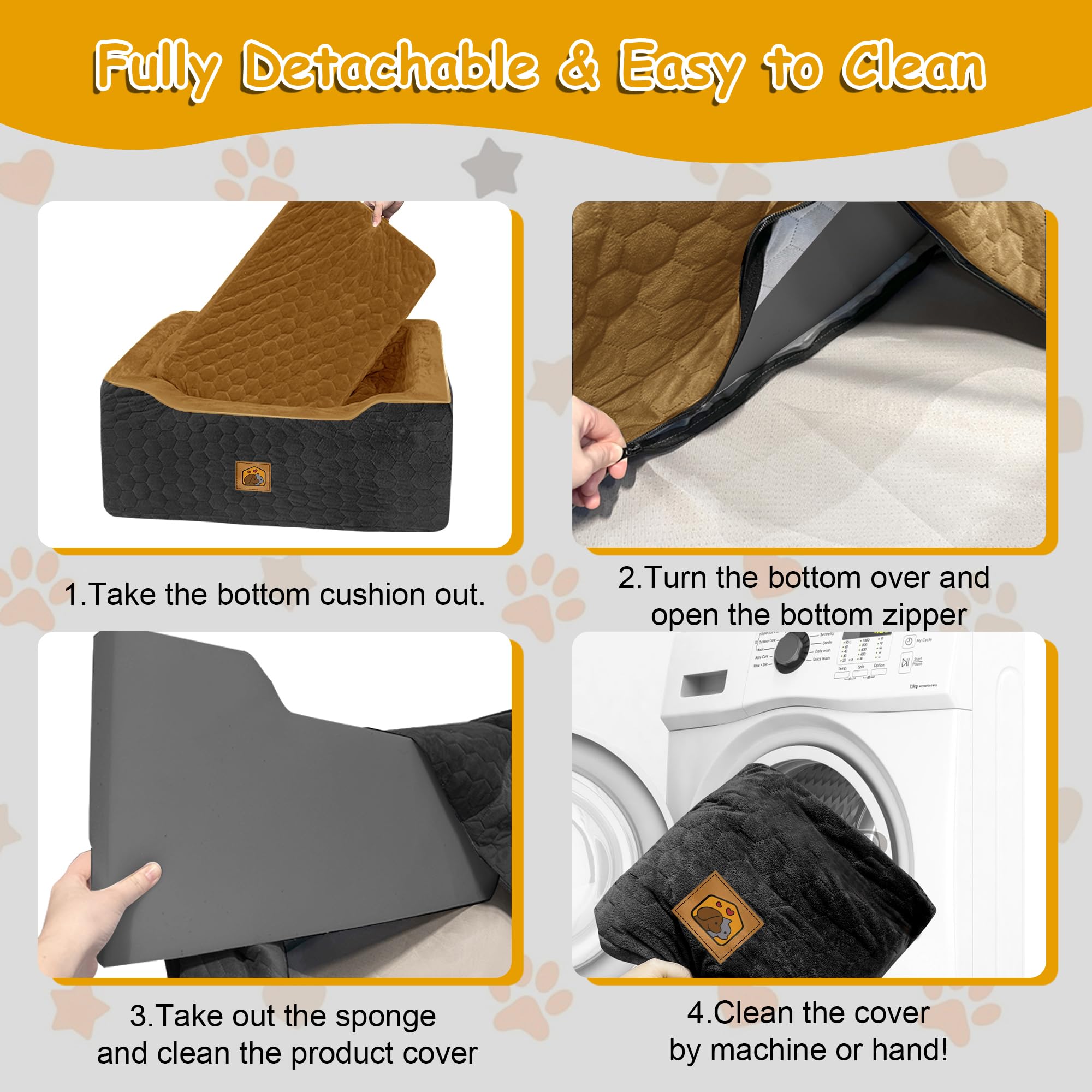 melafa365 dog car seat washable design makes cleaning simple after trips.