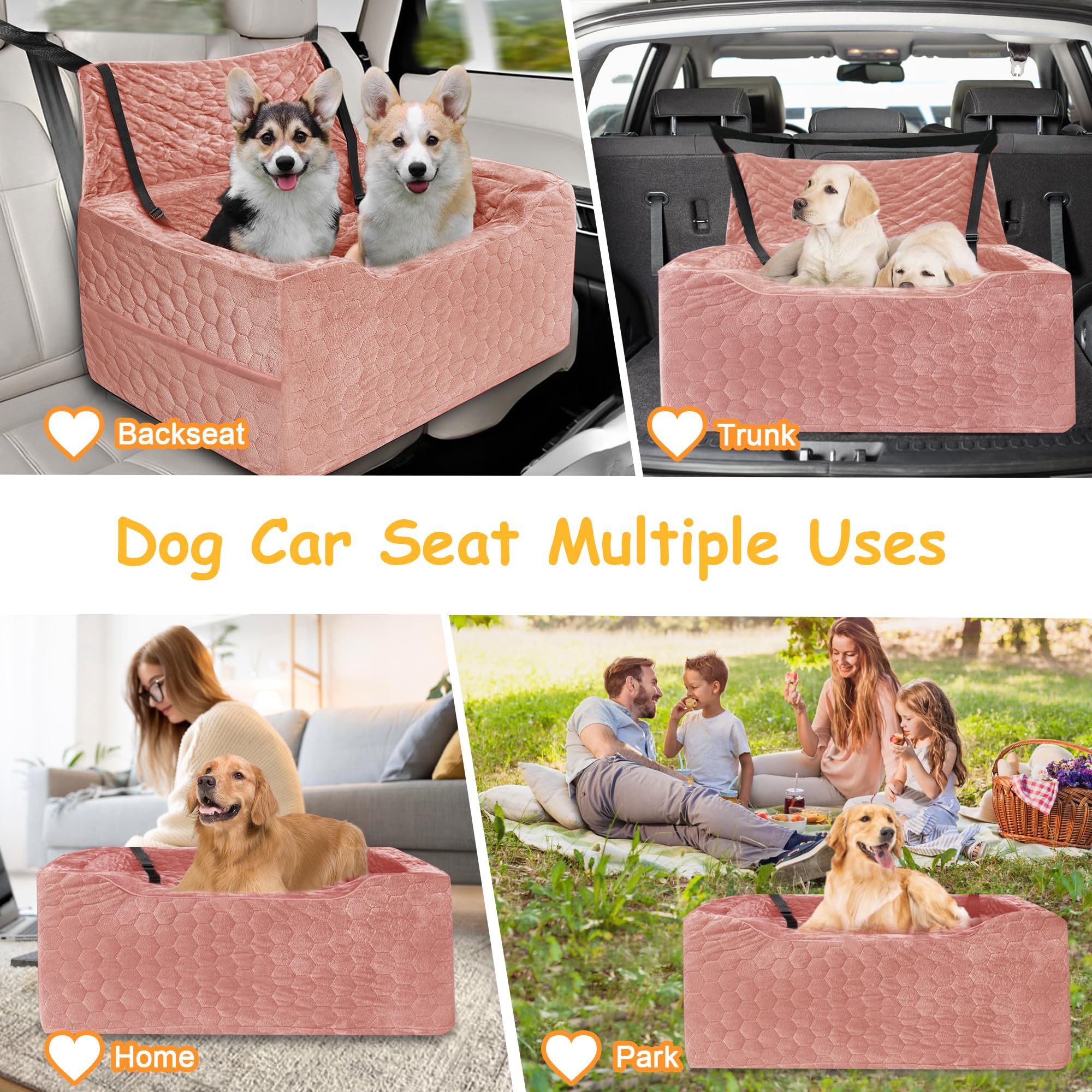 melafa365 dog car seat washable fabric keeps car clean
