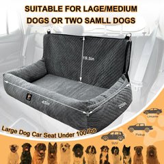 melafa365 large dog car seat assembly-easy: quick no-tools installation for hassle-free trips