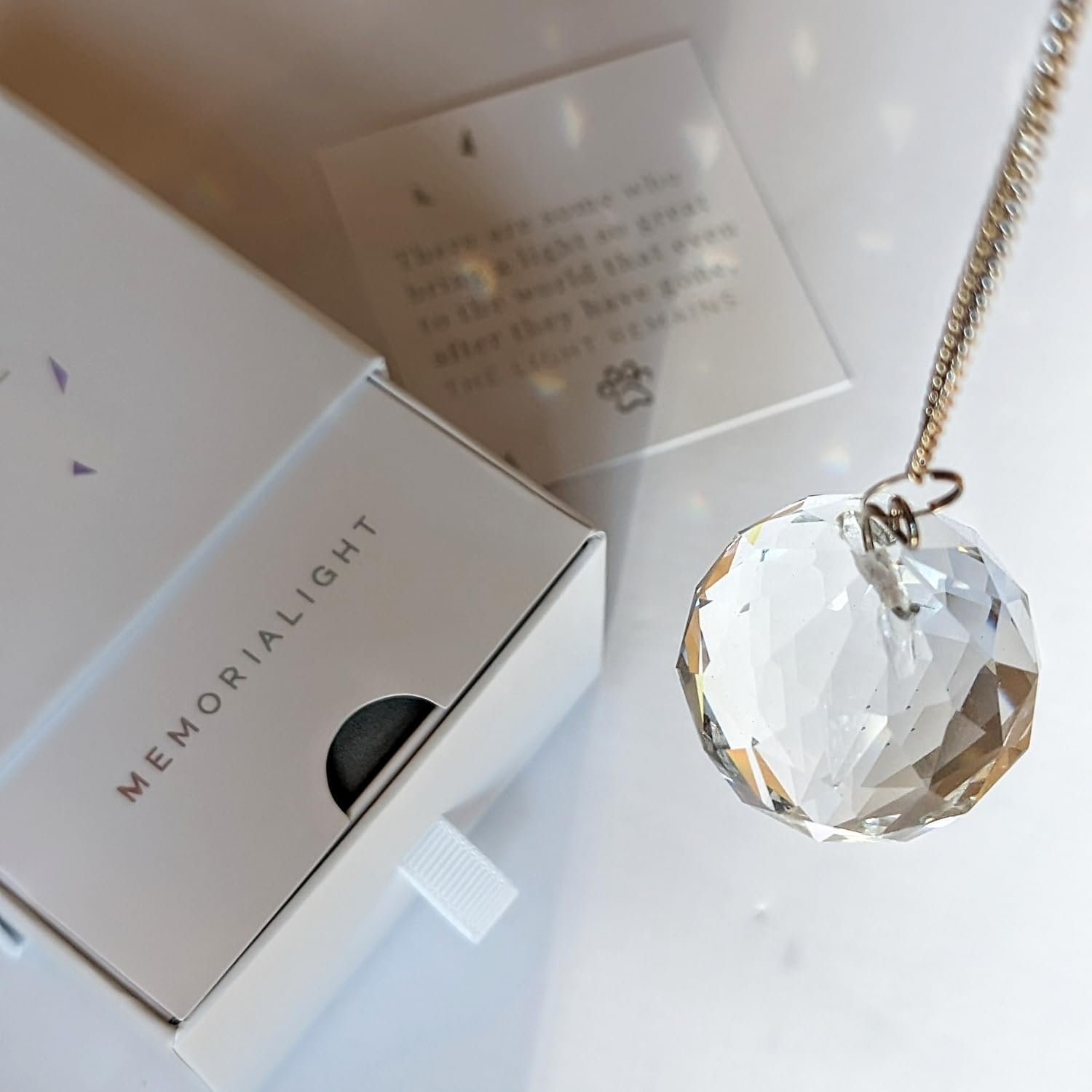 Memorialight daily remembrance crystal decor catches light and brightens rooms
