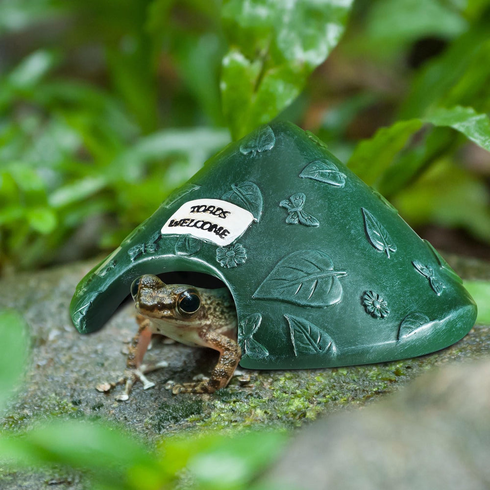 Memorywuu Toad House close-up in green highlighting durable resin