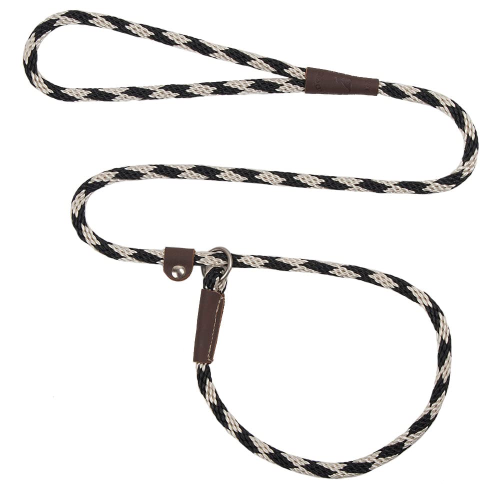 Mendota Pet Slip Leash Diamond Sandstone close-up shows brass hardware for durable training sessions.