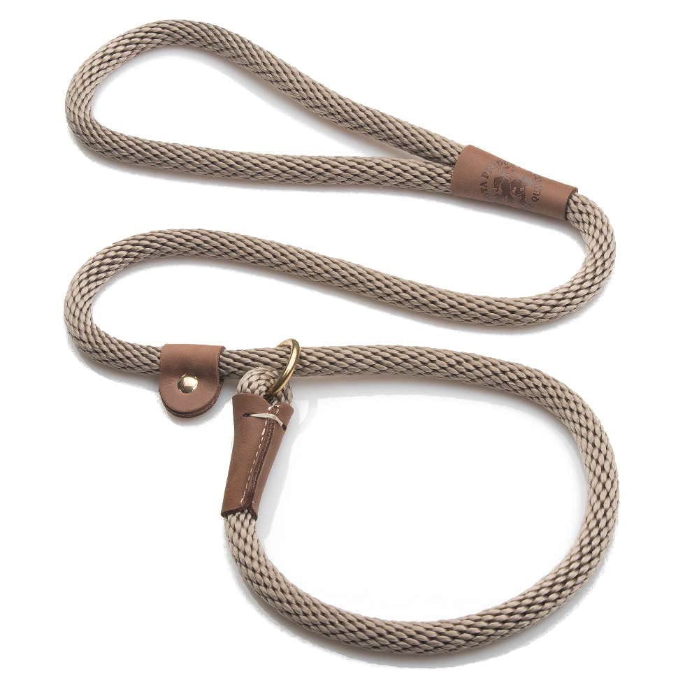 Mendota Pet Slip Leash handcrafted in the USA with braided rope for a comfortable grip.