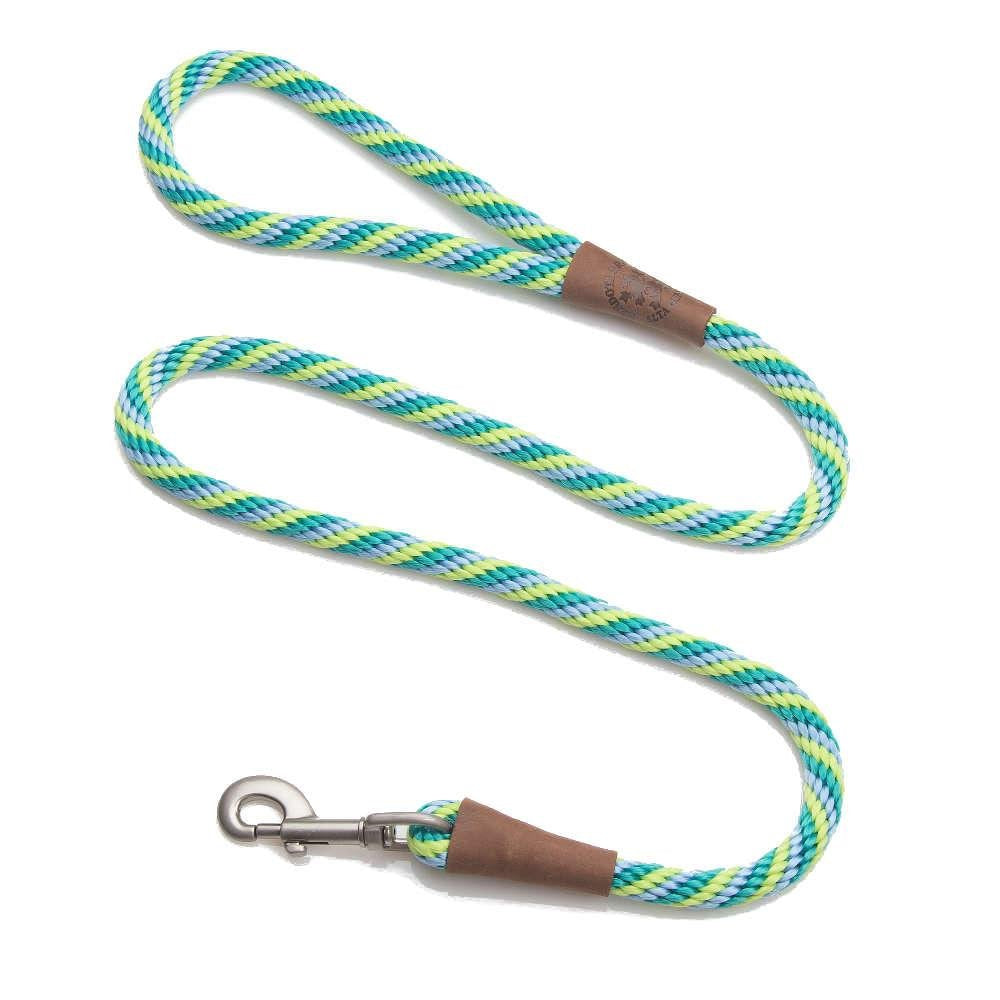 Mendota Pet Snap Leash British-style braided seafoam 6ft for confident city walks