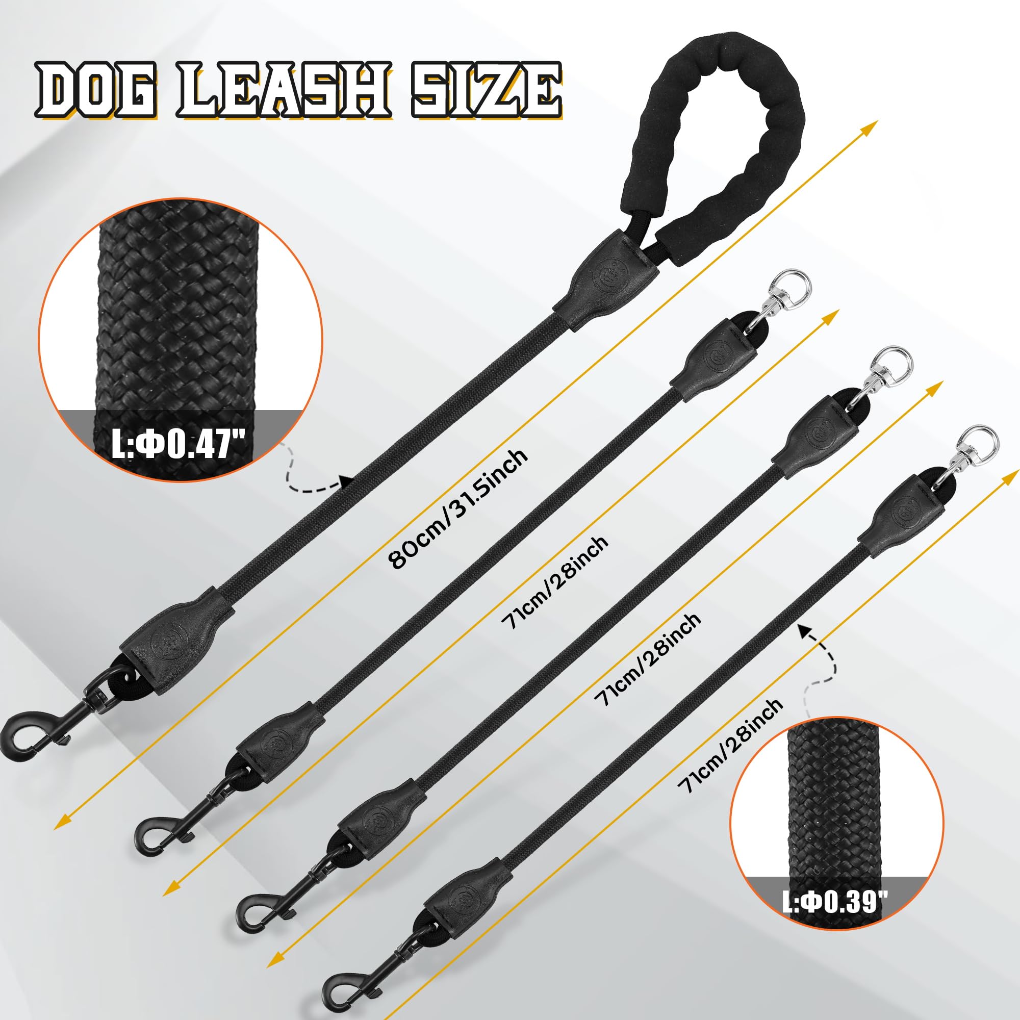 Mengbei tribe heavy-duty 3-dog leash strong hardware withstands daily use