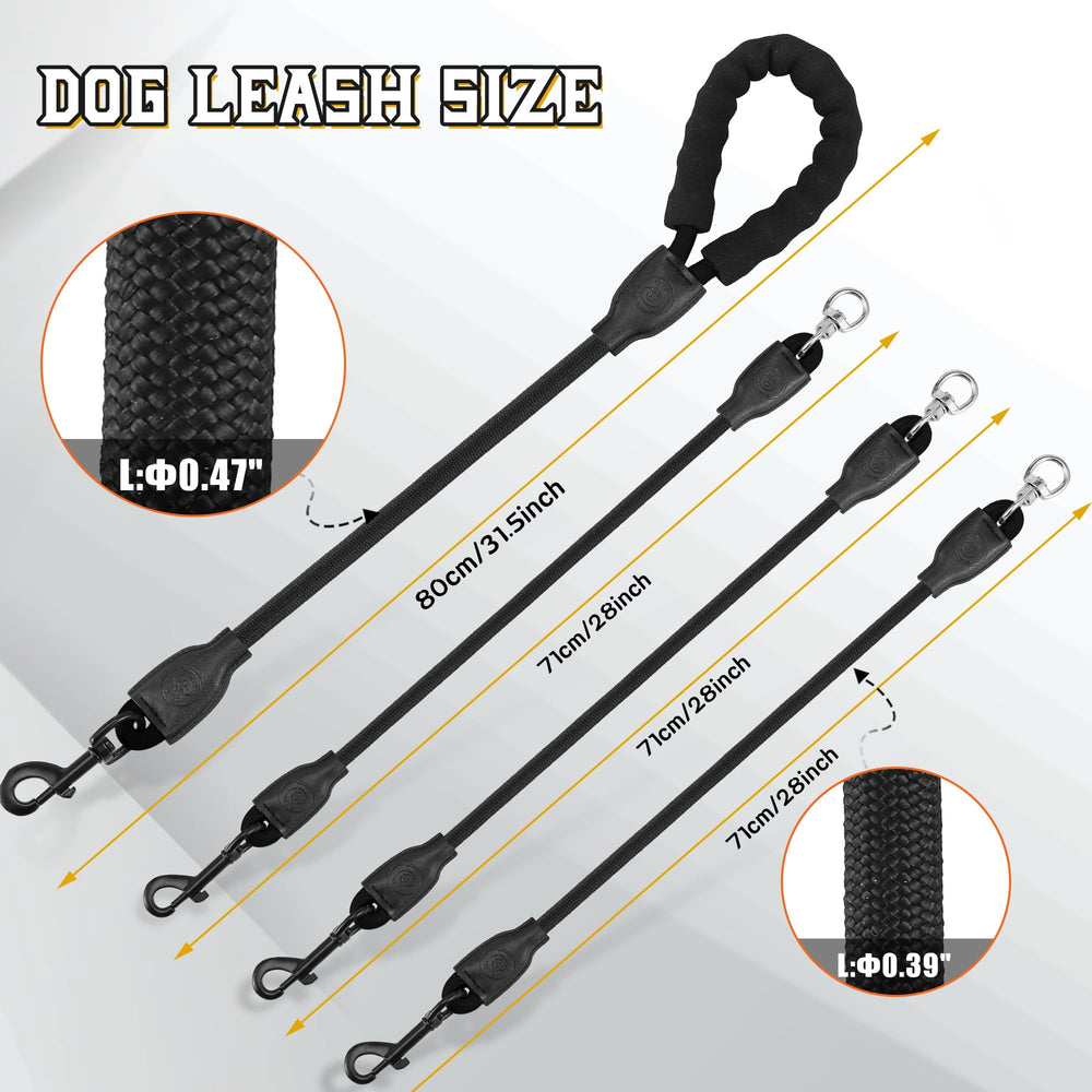 Mengbei tribe heavy-duty 3-dog leash strong hardware withstands daily use