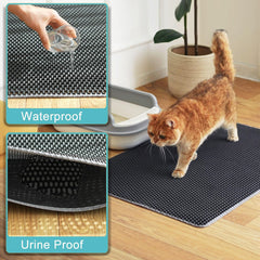 Mengbu cat mat soft surface enhances cat comfort at the litter box.