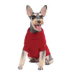 MengMengDa dog warm Christmas sweater red front view for cozy winter walks