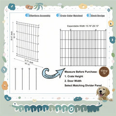 MENGSTER two-pack divider in use enabling two-zone crate layouts for pups