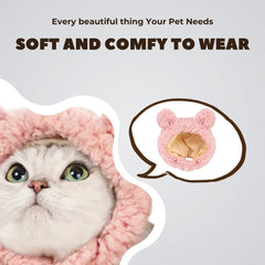 MenPetsonline lion-mane cat hat adds bold style to pet outfits.