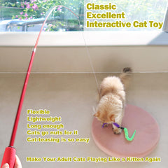 MeoHui cat teaser wand kit showing dual wands for versatile play sessions