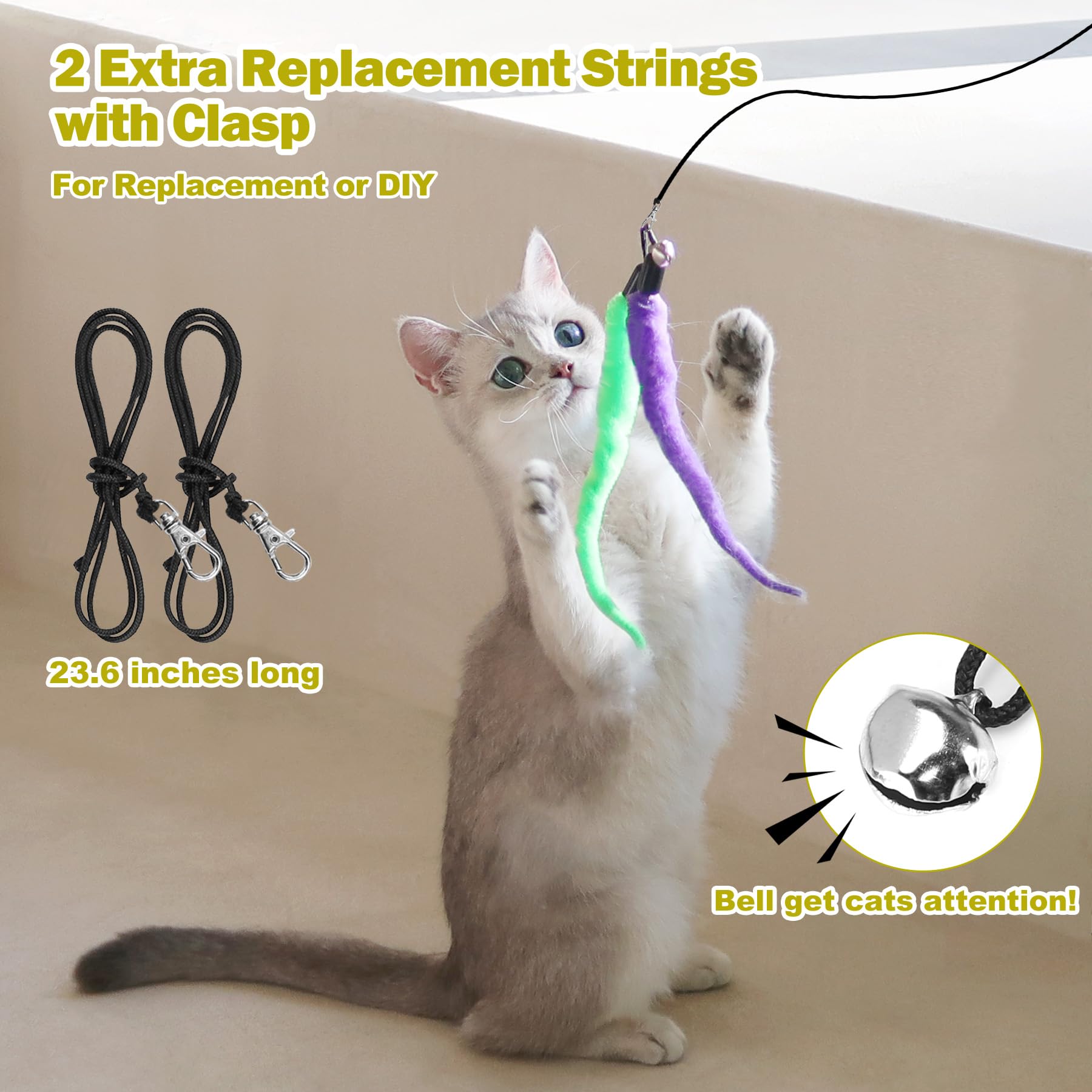 MeoHui safe natural feather construction supports gentle, engaging activity