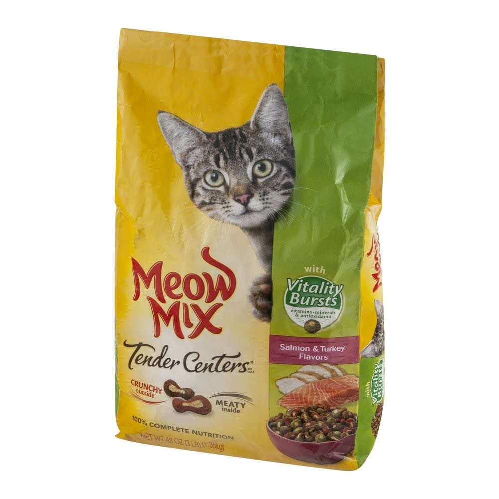 Meow Mix Tender Center label image highlights case-friendly packaging for households