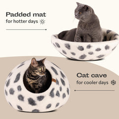 MEOWFIA Cat Cave durable merino wool structure ensures longevity.