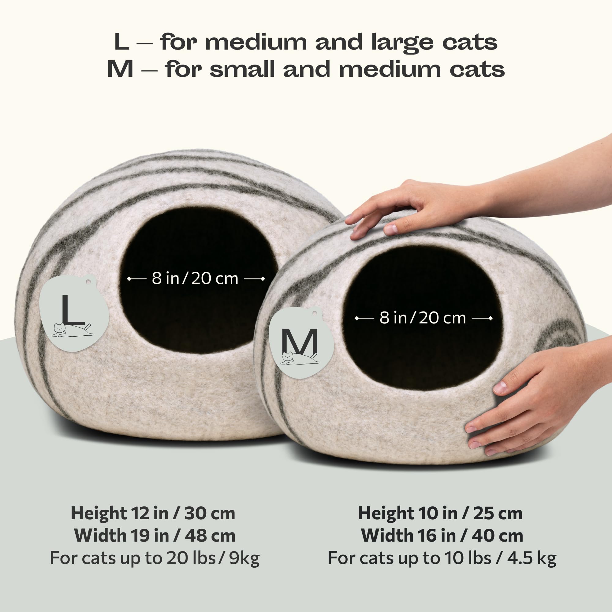 MEOWFIA Cat Cave inside nook demonstrates private space for restful naps.