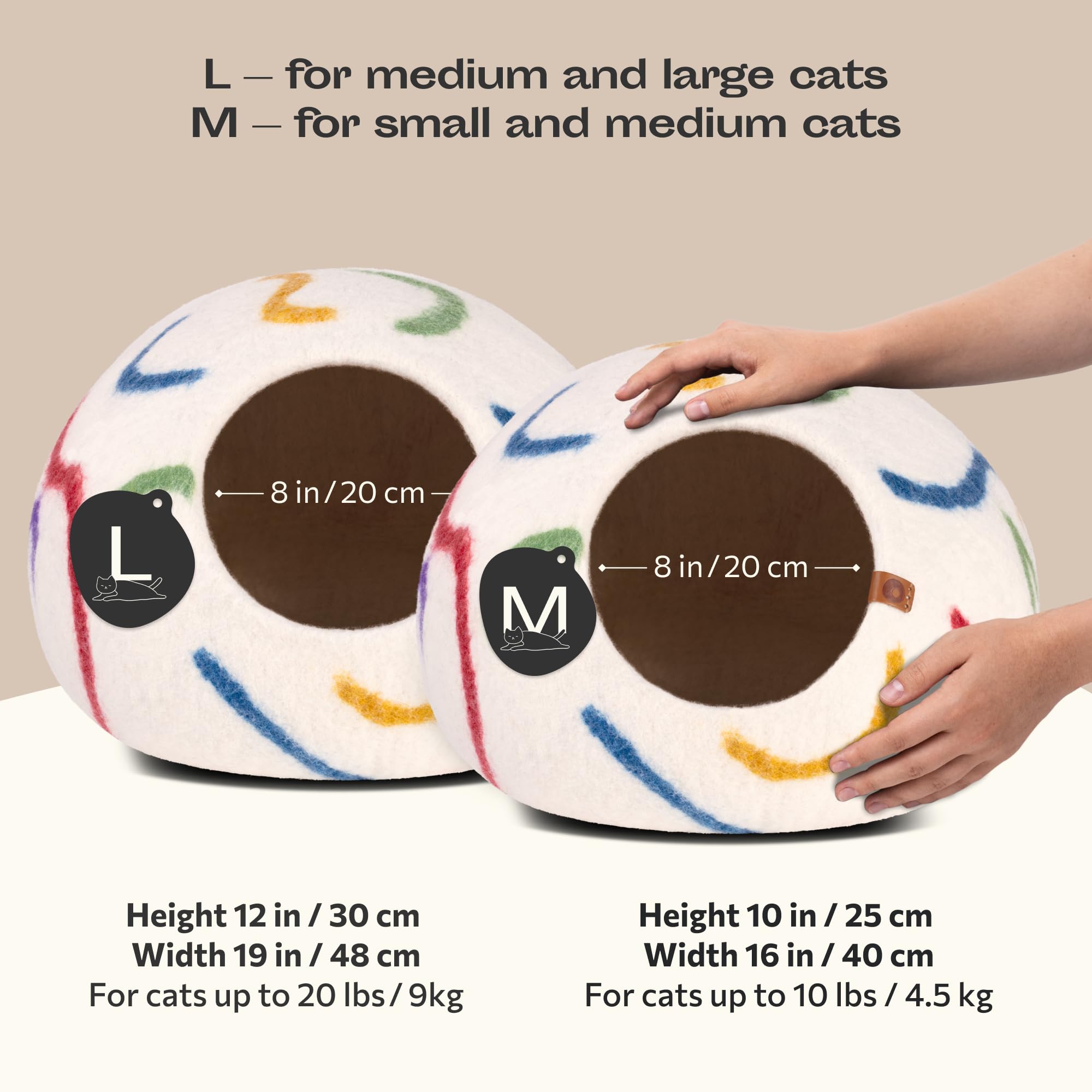 MEOWFIA Cat Cave interior view shows private hideaway for cat comfort.