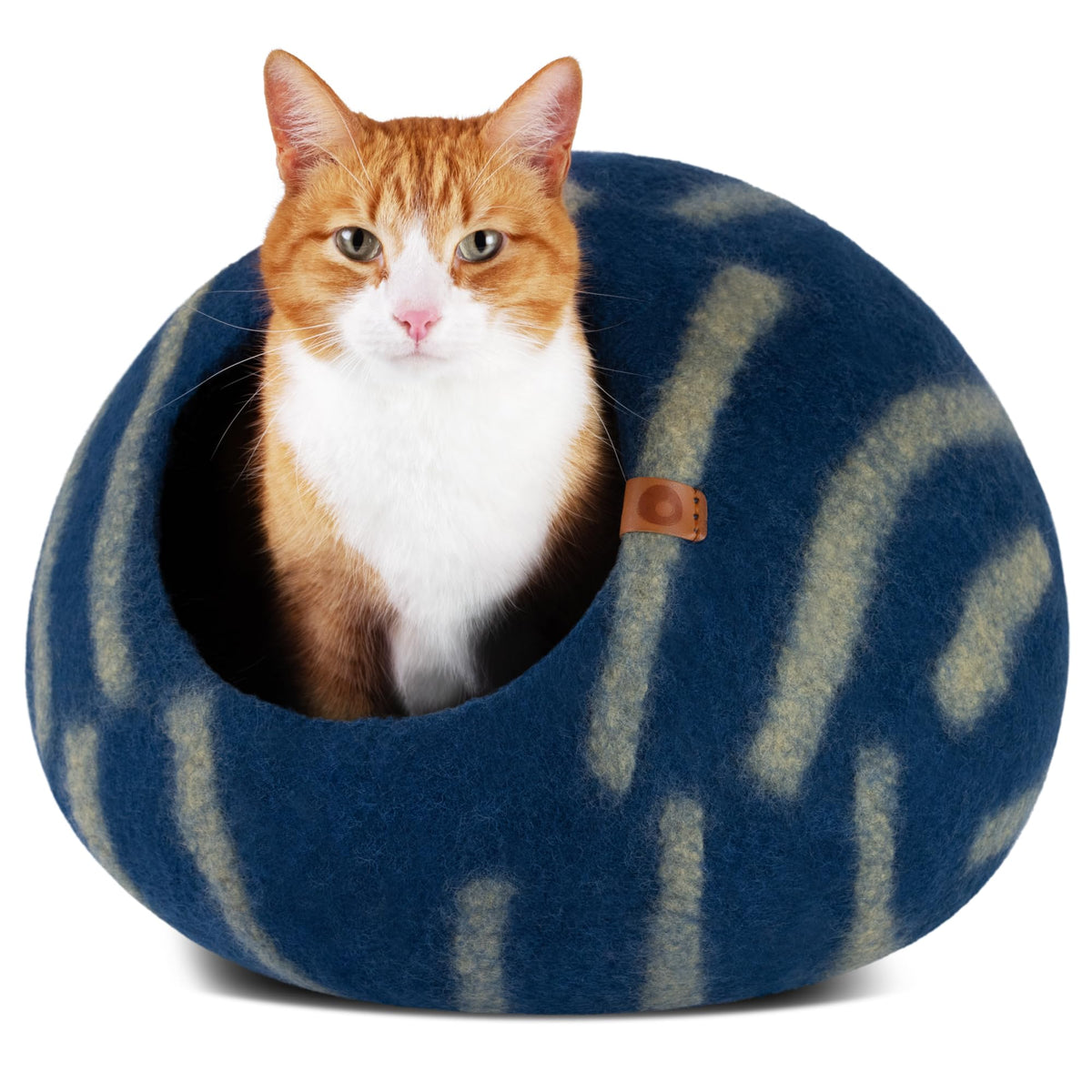 Meowfia cat cave inside view—cozy private space for indoor cats.