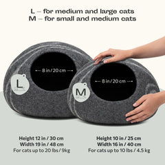 MEOWFIA Cat Cave top view showcases inviting hideaway for naps and privacy.
