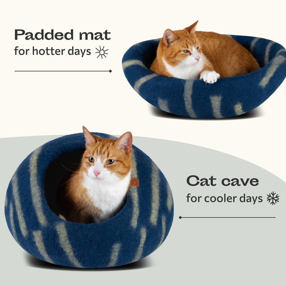 Meowfia eco-friendly material—chemical-free wool for a healthy, cozy retreat.