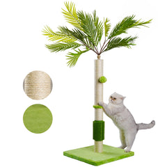 MeowHomm 40 inch tall cat scratching post ready for scratching and stretching