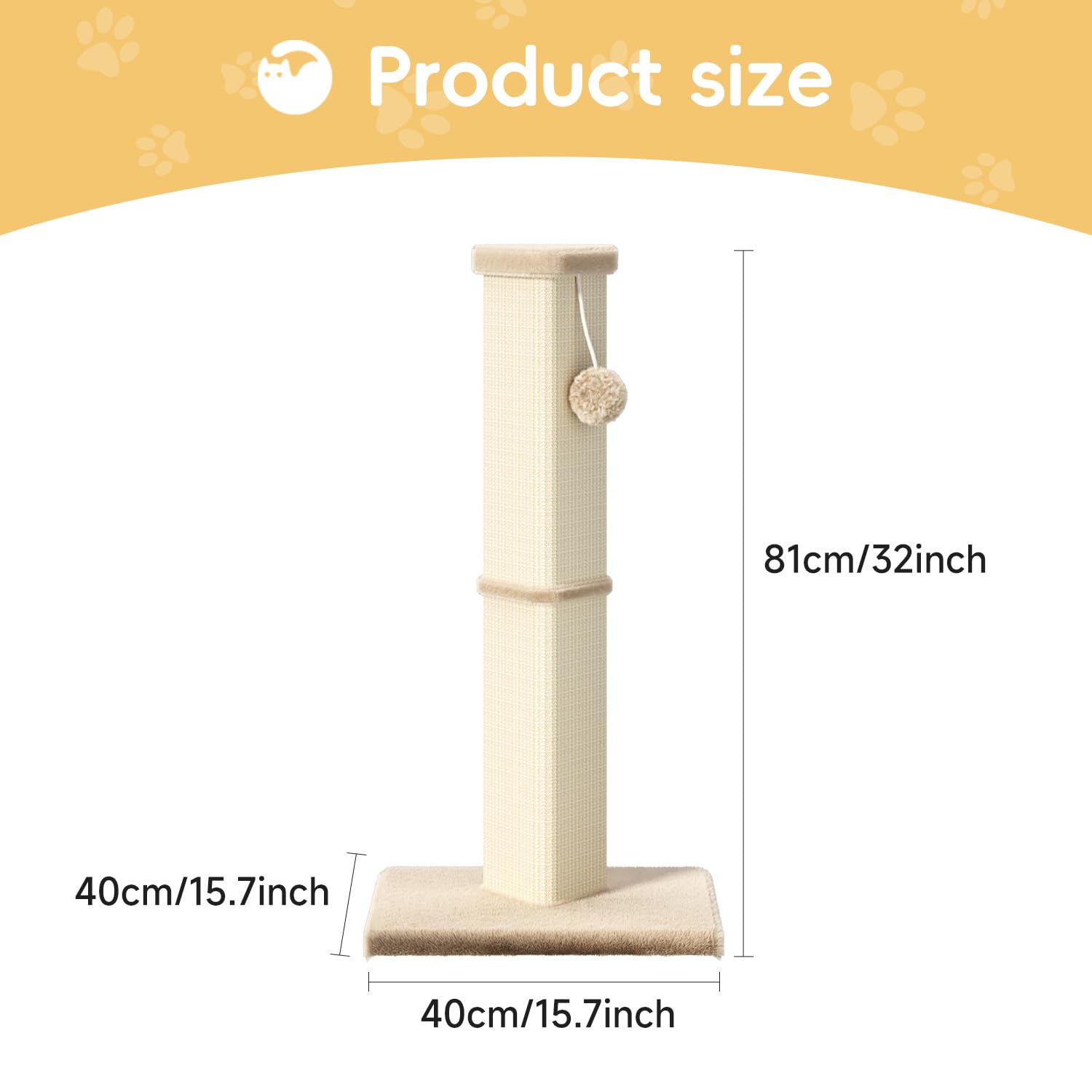 MeowHomm ball cat scratcher near base encourages interactive play and exercise.