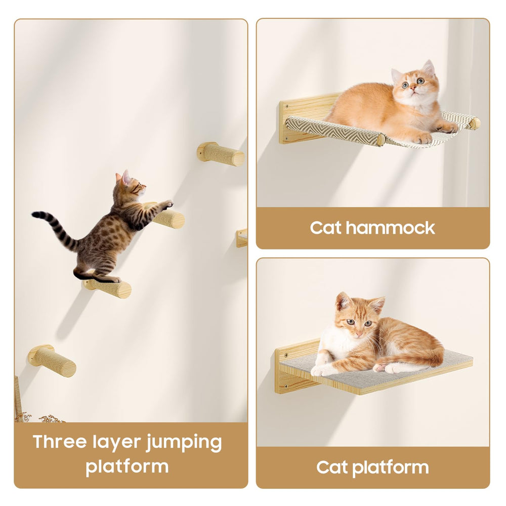 MeowHomm cat wall shelves kitten-play space supports climbing.