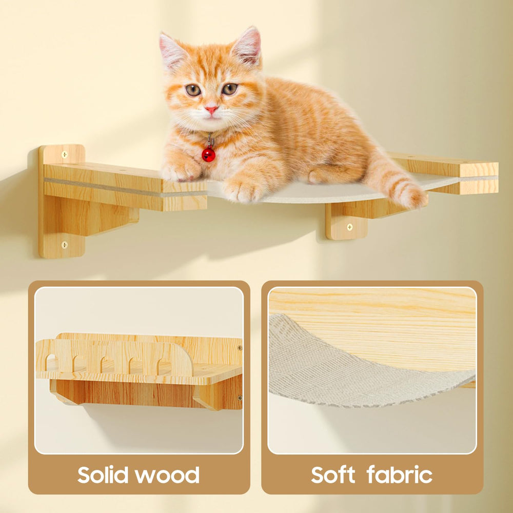 MeowHomm cat wall shelves scratcher board adds surface for scratching and interactive play