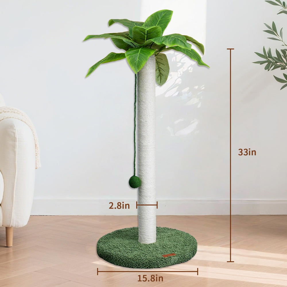 Meowoou non-slip base keeps the 33-inch tower steady during play.