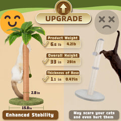 Meowoou scratching post with sisal posts highlighting durable claw surfaces.