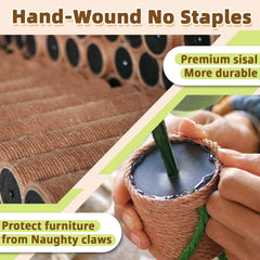Meowoou natural Mexican sisal rope closeup shows claw-friendly texture.