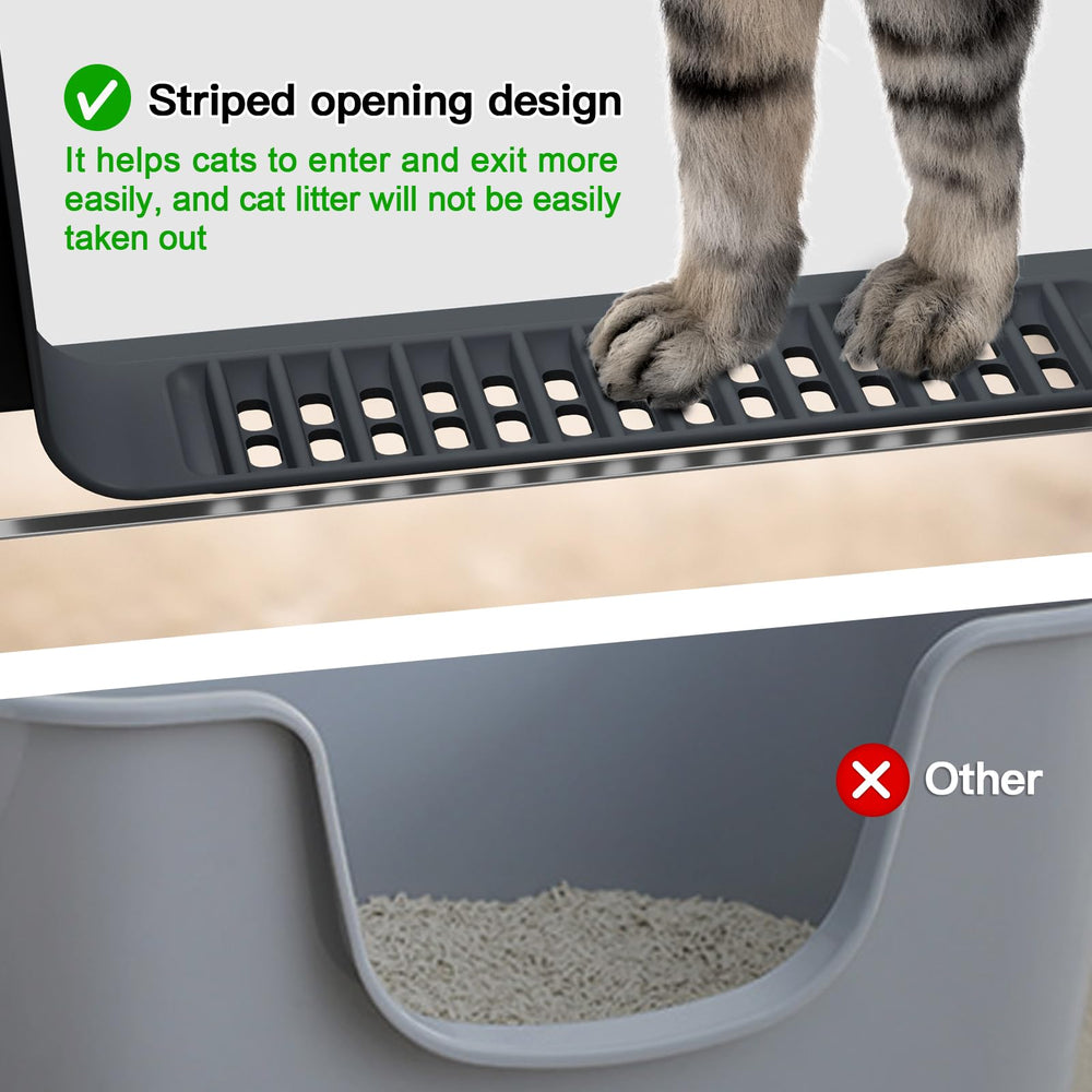 Meowra XXXL easy-clean stainless surface resists stains and odors.